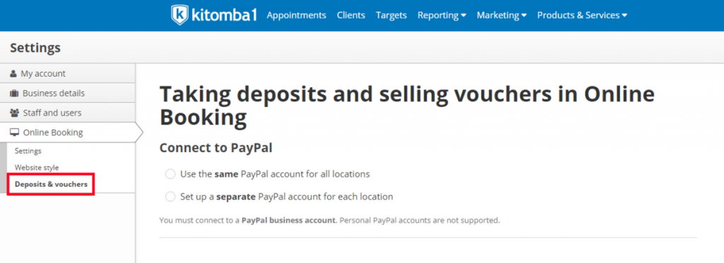 Deposits and vouchers