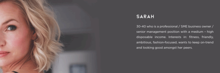 sarah digital marketing persona for salon