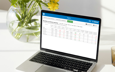 New Business Summary Variance report in Kitomba 1 for comparing date ranges