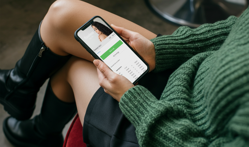 online booking on iPhone salon client is booking online